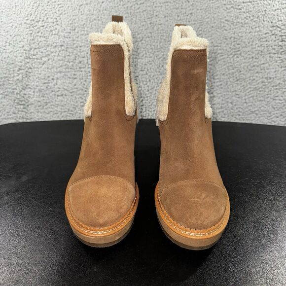 Sam Edelman Tan Ankle Boots with Cream Accents - Picture 2 of 8